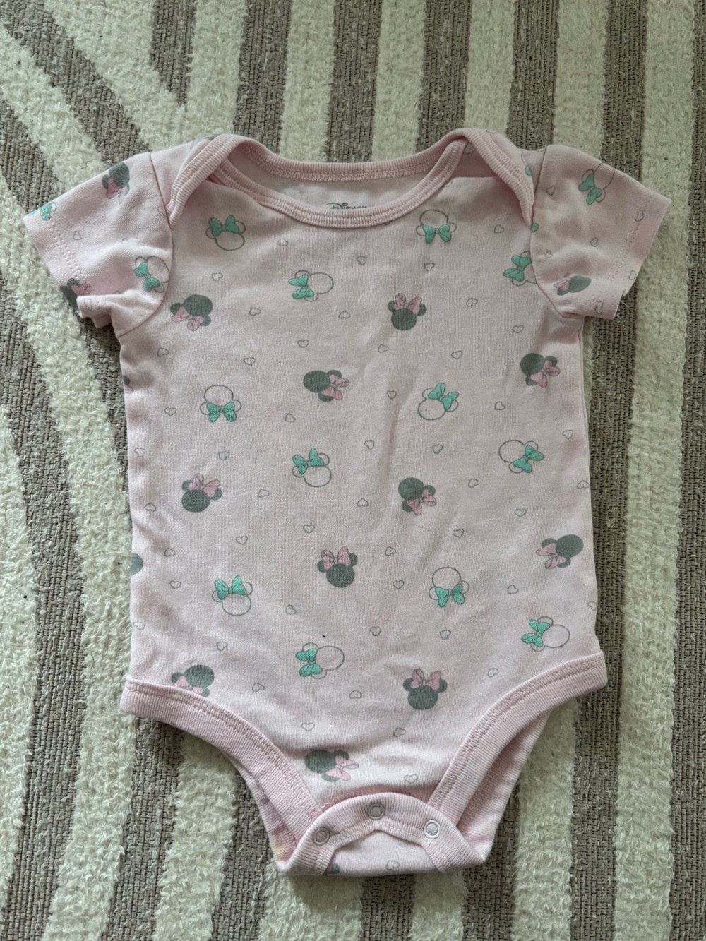 10/$15 Disney Baby Pink Minnie Mouse Body Suit Size 3-6